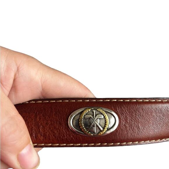Vintage Fossil leather Golf Theme belt 44” - Picture 7 of 7